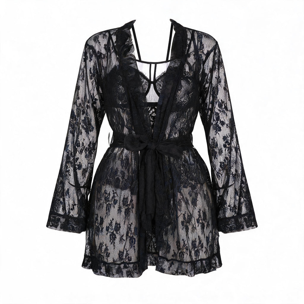 Robe Curto com Transparência em Tule