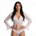 Camisola Sexy de Renda com Babados de Tule