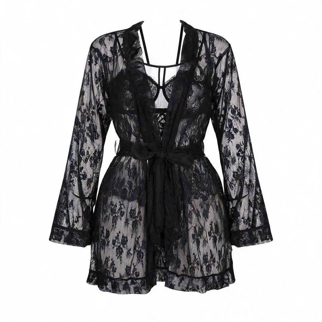 Robe Curto com Transparência em Tule