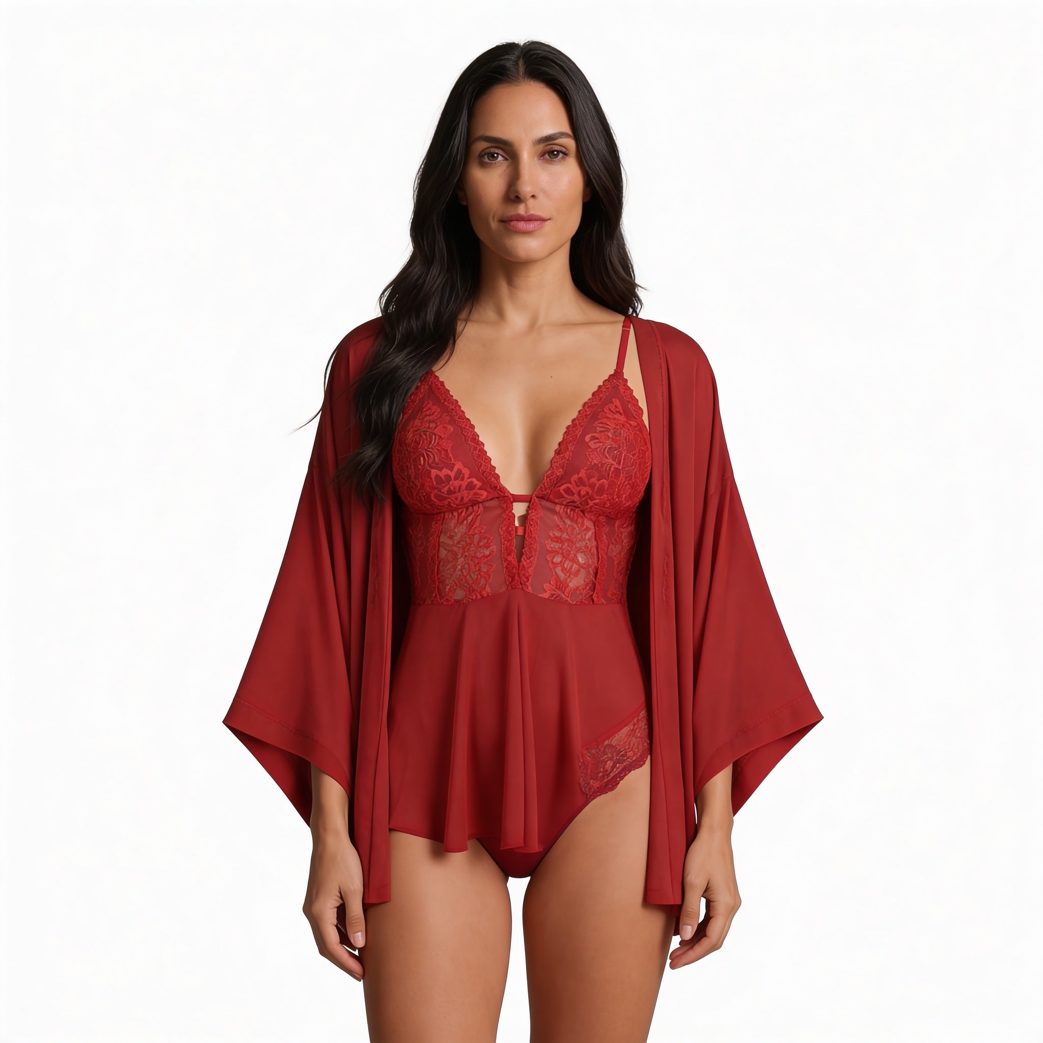 Camisola em Renda e Liganete