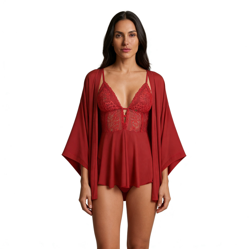 Robe em Liganete com Caimento Elegante